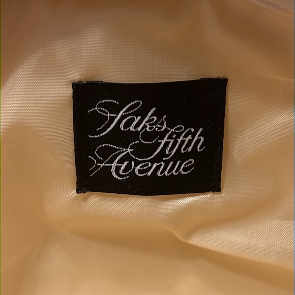 SAKS FIFTH AVENUE Striped Raffia Pouch - Picture 5 of 9